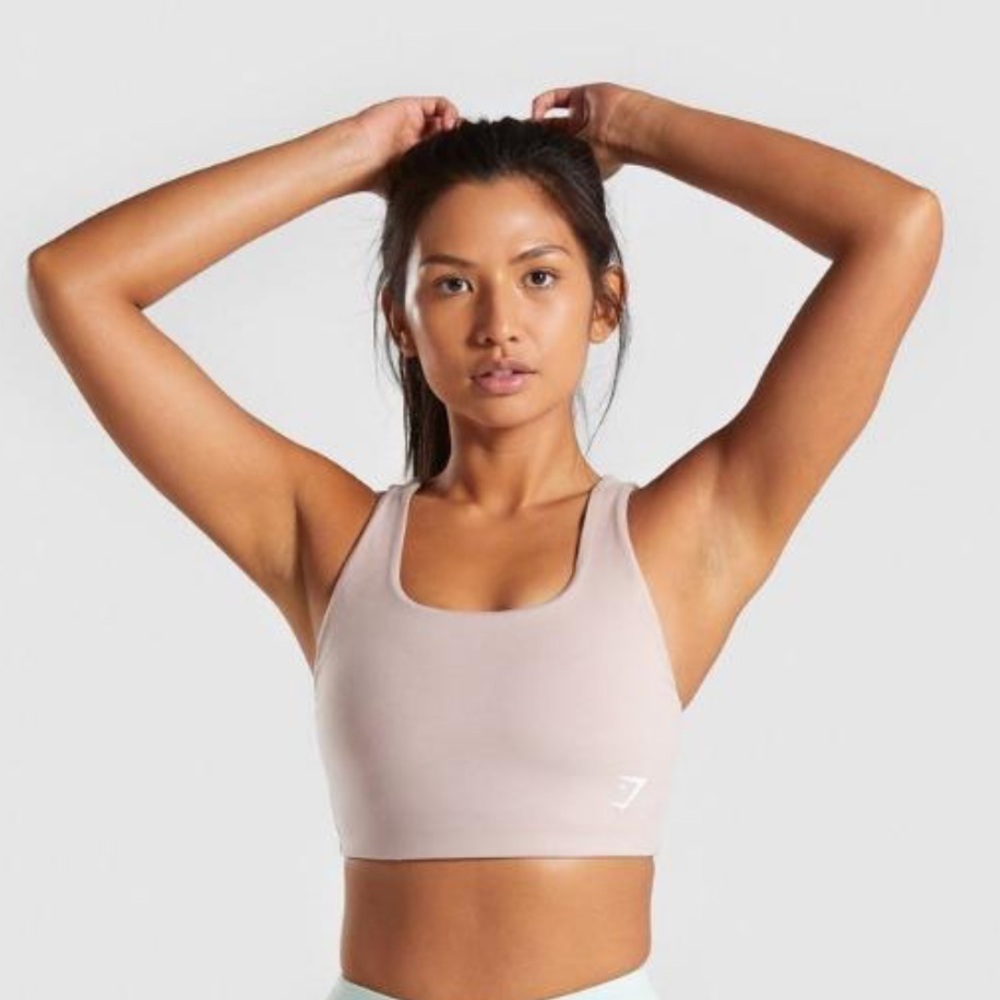 Gymshark dreamy sports bra in taupe